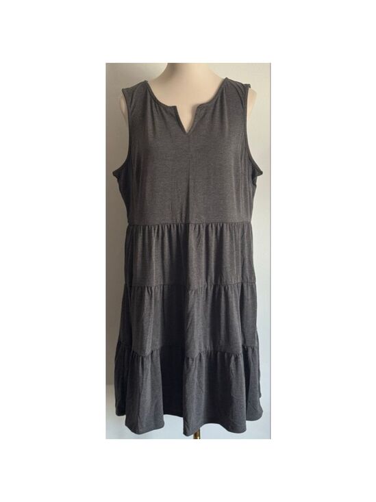 Maurices Dresses & Skirts - Women's Maurices Gray Tiered Sleeveless Dress Plus Size XL